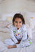 Smiling kid in coloring princess pajama Henry The Goose.