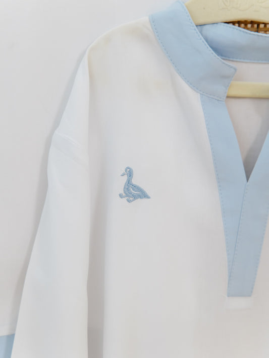 Boys Color-Contrast Logo Pajama Sets